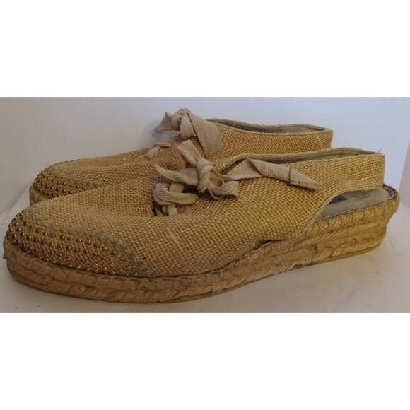 Stuart By Stuart Weitzman Jute Espadrille Slingbacks Ladies Size 9 - Picture 3 of 10